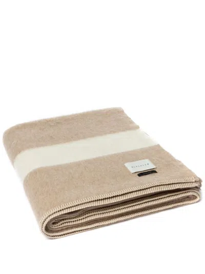 Blacksaw Siempre Stripe Recycled Blanket In Neutrals