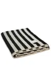 Blacksaw Heirloom Striped Blanket In Black
