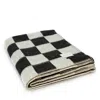 Blacksaw Heirloom Crosby Blanket In Black/ivory Check