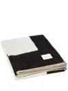 Blacksaw Generation Reversible Alpaca-wool Throw In Black