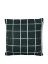 Blacksaw Grid-pattern Cushion In Green