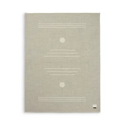 Blacksaw Harvest Moon Reversible Baby Alpaca Throw In Light Heather/ Ivory