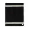 Blacksaw Mason Stripe Baby Alpaca Throw In Black/ivory Stripe