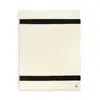 Blacksaw Mason Stripe Baby Alpaca Throw In Ivory/black Stripe