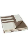 Blacksaw Neutral Rosin Reversible Alpaca Wool Throw In Braun