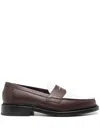 Blackstock & Weber Ellis Loafer In Choccolate Brown/white
