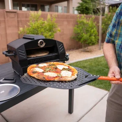 Blackstone Black Aluminum Pizza Peel In Satin Black