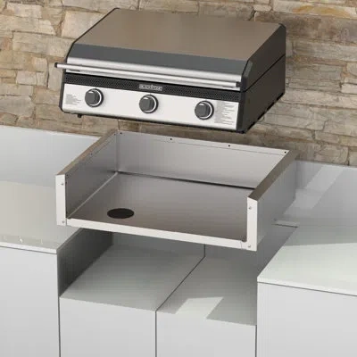 Blackstone Kitchen 28" Insulating Jacket For 3-burner 28" Xl Drop-in Griddle In Silver;gloss