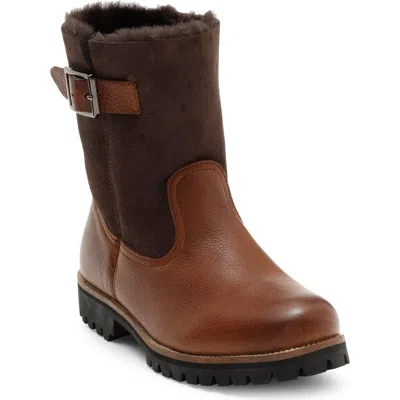 Blackstone Ol05 Moto Boot With Genuine Shearling Lining In Brown