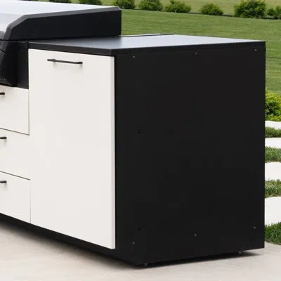 Blackstone Outdoor Kitchen Trash Bin Module Cabinet In Steel;steel