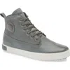 Blackstone Padded Genuine Shearling Lined High Top Sneaker In Gray