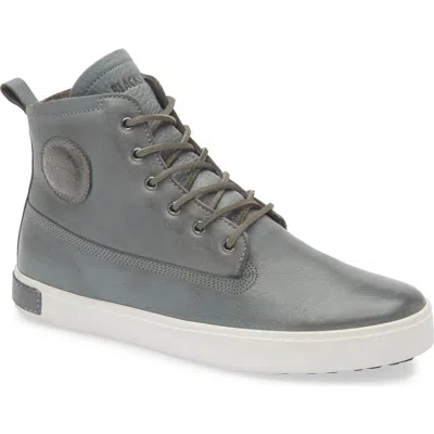 Blackstone Padded Genuine Shearling Lined High Top Sneaker In Gray