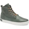 Blackstone Padded Genuine Shearling Lined High Top Sneaker In Green