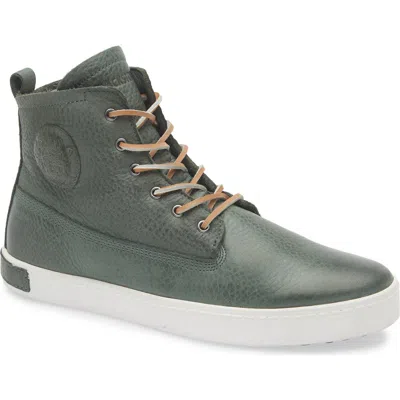 Blackstone Padded Genuine Shearling Lined High Top Sneaker In Green