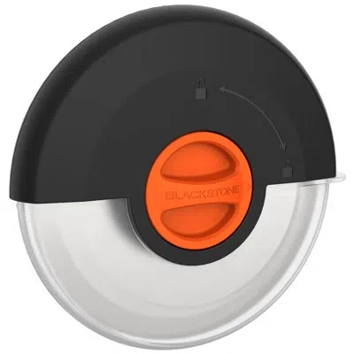 Blackstone Palm Pizza Cutter With Stainless Steel Blade In Black;orange