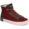 Blackstone Ql70 Genuine Shearling Lined Sneaker In Burgundy