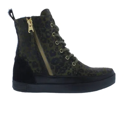 Blackstone Women's High Top Sneaker In Winter Moss In Black
