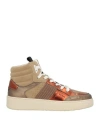 B.l.a.h. B. L.a. H. Woman Sneakers Brown Size 7.5 Leather, Textile Fibers In Brown