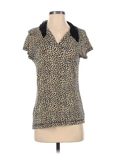 Pre-owned Blain & Cartwright Short Sleeve Blouse In Gold