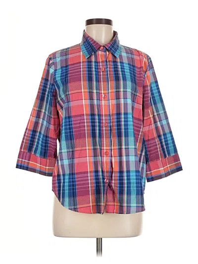 Pre-owned Blair 3/4 Sleeve Blouse In Blue