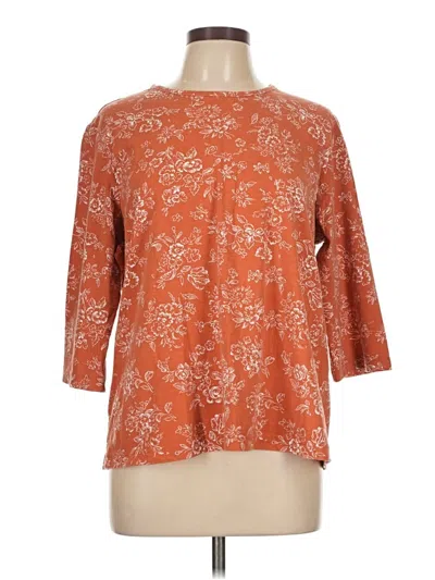 Pre-owned Blair 3/4 Sleeve Blouse In Orange