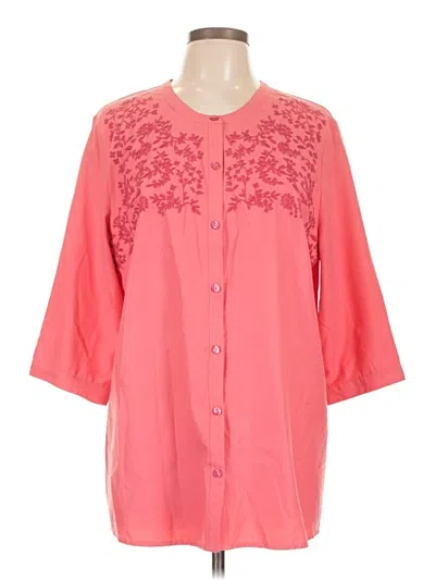 Pre-owned Blair 3/4 Sleeve Blouse In Pink