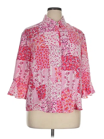 Pre-owned Blair 3/4 Sleeve Blouse In Pink