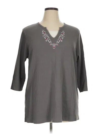Pre-owned Blair 3/4 Sleeve T-shirt In Gray