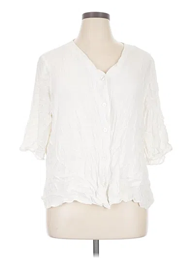 Pre-owned Blair 3/4 Sleeve T-shirt In Ivory