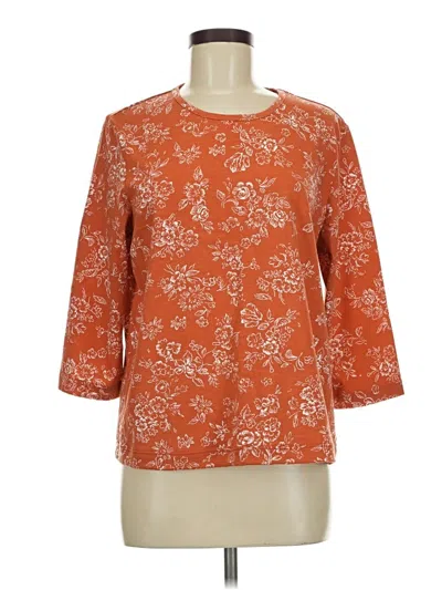 Pre-owned Blair 3/4 Sleeve T-shirt In Orange