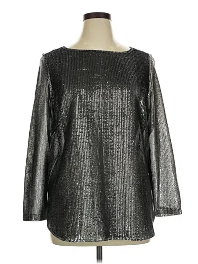 Pre-owned Blair 3/4 Sleeve T-shirt In Silver