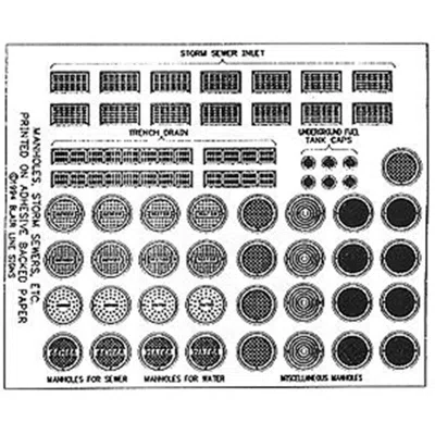 Blair Line Ho Scale Manhole Covers & Storm Drains