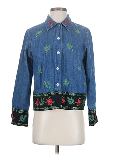 Pre-owned Blair Long Sleeve Blouse In Blue