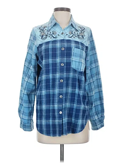 Pre-owned Blair Long Sleeve Blouse In Blue
