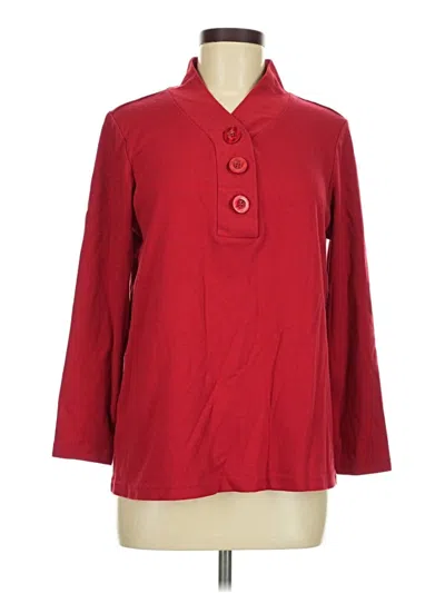 Pre-owned Blair Long Sleeve Blouse In Red
