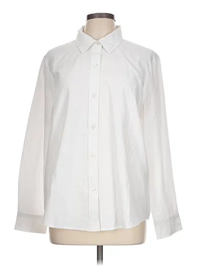 Pre-owned Blair Long Sleeve Blouse In White