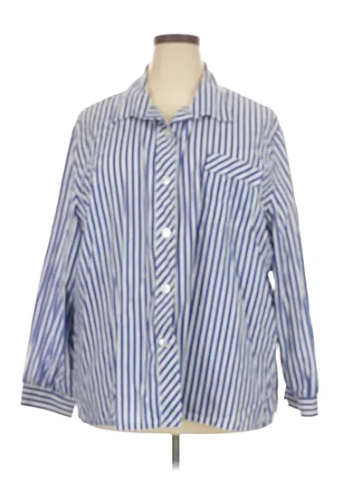 Pre-owned Blair Long Sleeve Button Down Shirt In Blue