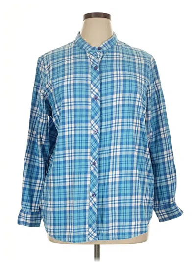 Pre-owned Blair Long Sleeve Button Down Shirt In Blue