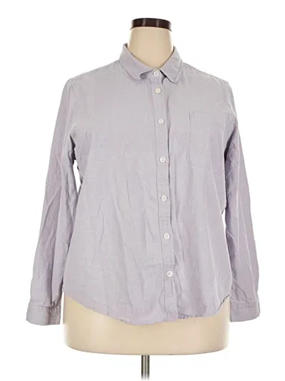 Pre-owned Blair Long Sleeve Button Down Shirt In Gray