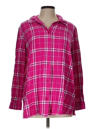 Pre-owned Blair Long Sleeve Button Down Shirt In Pink