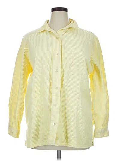 Pre-owned Blair Long Sleeve Button Down Shirt In Yellow