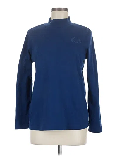 Pre-owned Blair Long Sleeve Top Blue Turtleneck Tops