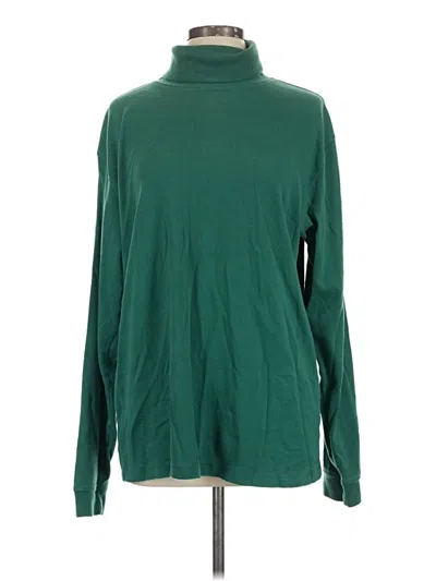 Pre-owned Blair Long Sleeve Top Green Turtleneck Tops