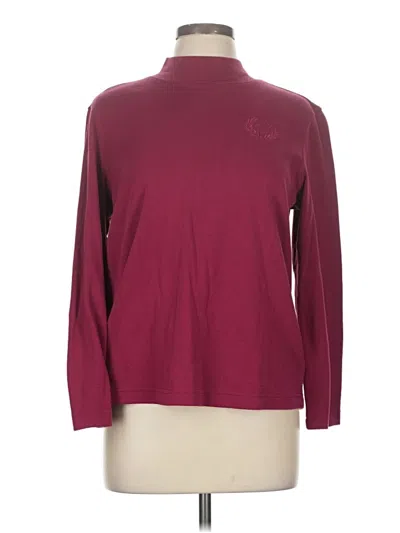Pre-owned Blair Long Sleeve Turtleneck In Burgundy