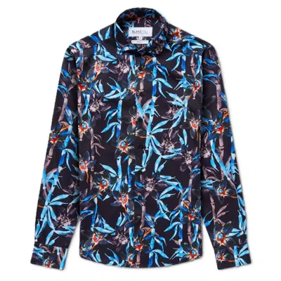 Blake Mill Men's Black / Blue Electric Bamboo Shirt
