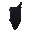 Blake Swimwear Women's Wave One Shoulder Swimsuit - Black In Black