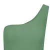 Blake Swimwear Women's Wave One Shoulder Swimsuit - Green In Green