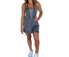 Blakeley Beach Please Romper In Charcoal In Gray