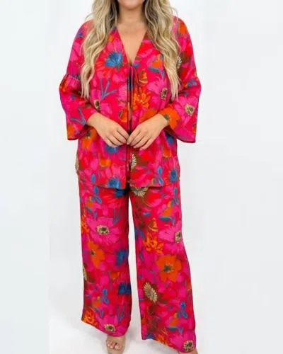 Blakeley Casa Bella Vacation Resort Floral Set In Pink Multi