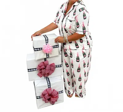 Blakeley Champagne Pj Set In White In Neutral